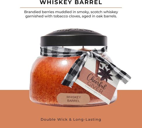 A Cheerful Giver - Nutmeg & Spice - 34oz Papa Scented Candle Jar with Lid - Keepers of The Light - 155 Hours of Burn Time, Gift for Women, Brown in Saudi Arabia