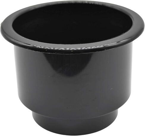 MARINE CITY Black Plastic Cup Drink Holder with Center Drain Hole - Ideal for Boats, Yachts, RVs, Caravans, Cars (Pack of 1) in Saudi Arabia