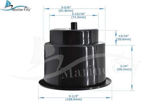 MARINE CITY Black Plastic Cup Drink Holder with Center Drain Hole - Ideal for Boats, Yachts, RVs, Caravans, Cars (Pack of 1) in Saudi Arabia