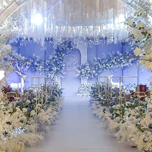 6.5 Feet Wisteria Garland Flower Garlands Faux Wall Flowers Vine Flower Backdrop Flowers Hanging for Wall Arch Garden Home Wedding Decor (Milky White, 60 Packs) in Saudi Arabia