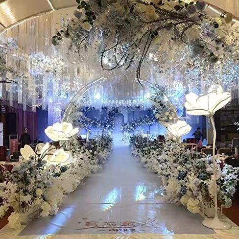 6.5 Feet Wisteria Garland Flower Garlands Faux Wall Flowers Vine Flower Backdrop Flowers Hanging for Wall Arch Garden Home Wedding Decor (Milky White, 60 Packs) in Saudi Arabia