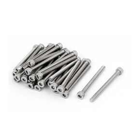 Uxcell® M4x45mm الموضوع 304 الفولاذ المقاوم للصدأ عرافة المقبس غطاء الرأس برغي الترباس DIN912 35pcs