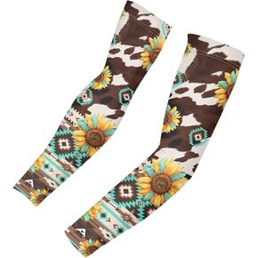 GIFTPUZZ Sports Arm Sleeves Cooling Compression Arm Sleeves Anti Slip Outdoor Activities Sun Protection Tattoo Cover