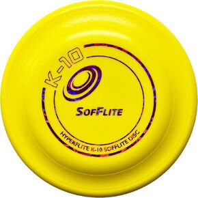 قرص Hyperflite K-10 SofFlite للكلاب مقاس 8.75 بوصة • فائق النعومة للكلاب ذات الأفواه الحساسة • أفضل طيران • طبق طائر للكلاب • درجة المنافسة • تدريب على قرص الطيران في الهواء الطلق • أصفر