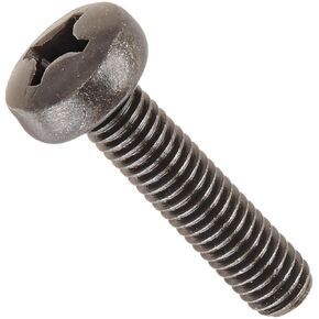 Small Parts M625D7985AB Steel Pan Head Machine Screw, Black Oxide Finish, Meets DIN 7985, #3 Phillips Drive, M6-1 Thread Size, 25 mm Length, Fully Threaded, Import (Pack of 50)