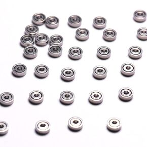 Atoplee Miniature Ball Bearings 100pcs 681ZZ Stainless Steel Tiny Metal Ball Bearings Wheel Roller for Toy Model DIY Mini Stuff (1x3x1mm)