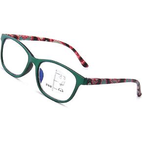 Progressive Multifocal Blue Light Blocking Reading Glasses Women Men (Purple, 1.50)