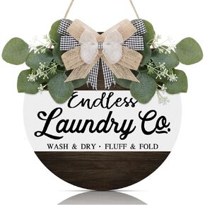 TOARTI علامة الغسيل الخشبية غرفة الغسيل علامة الخشب علامات الغسيل لغرفة الغسيل علامة معلقة الحمام الحمام الجدار الديكور in Kuwait