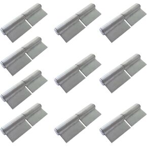 10 Pack 3-1/8" x 1" Weldable Lift Off Hinges Small Flag Hinge Detachable Door Hinges, Heavy Duty Steel Weld On Flag Hinge for Trailer Ramp Gate Door, Windows, Thickness 2mm