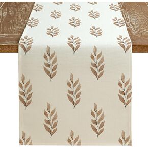 ARKENY Fall Table Runner 13x72 Inches, Leaves Autumn Seasonal Farmhouse Burlap Indoor Outdoor Kitchen Dining Table Decorations for Home Party AT627-72
