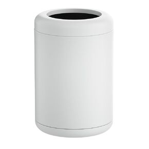 8L/2.1gal Brushed Nickel Gold Trash Can,Small Gold Trash Can,Brass Trash Can for Bathroom,Powder Room,Bedroom,Office (white)