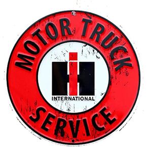 International Harvester Motor Truck Service Sign
