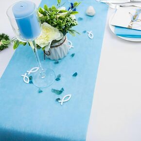 82ft Non-Woven Fabric Table Runner, 11.8 Inches Wide Elegant Wedding Runner for Party Thanksgiving Christmas Bridal Shower Decorations, Disposable Table Runners Roll & Gift Wrapper (Pink)