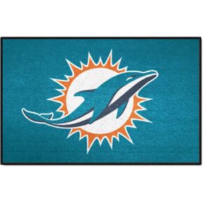 FANMATS 14324 Miami Dolphins Man Cave All-Star Rug - 34 in. x 42.5 in.
