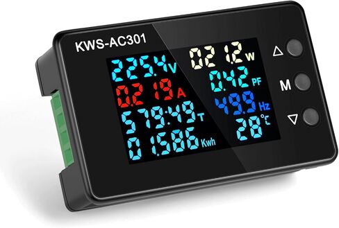 مقياس التيار المتردد AC 50-300V 0-100A رقمي AC متعدد 110V 220V LCD HD عرض الفولتميتر الحالي مع محول تيار مغلق 8 في 1 متعدد الوظائف عداد الطاقة الكهربائية كاشف الطاقة in Saudi Arabia