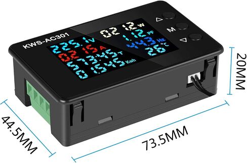 مقياس التيار المتردد AC 50-300V 0-100A رقمي AC متعدد 110V 220V LCD HD عرض الفولتميتر الحالي مع محول تيار مغلق 8 في 1 متعدد الوظائف عداد الطاقة الكهربائية كاشف الطاقة in Saudi Arabia