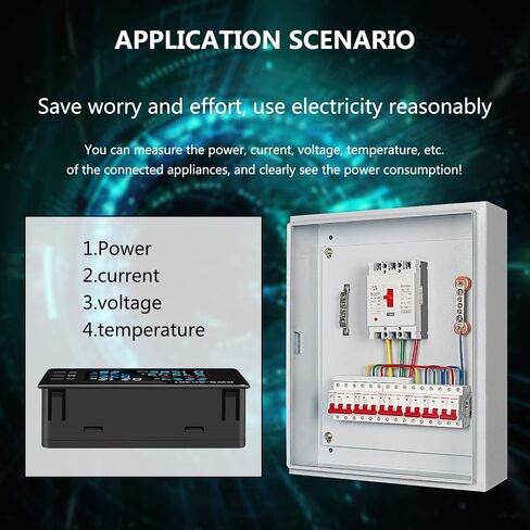 مقياس التيار المتردد AC 50-300V 0-100A رقمي AC متعدد 110V 220V LCD HD عرض الفولتميتر الحالي مع محول تيار مغلق 8 في 1 متعدد الوظائف عداد الطاقة الكهربائية كاشف الطاقة in Saudi Arabia