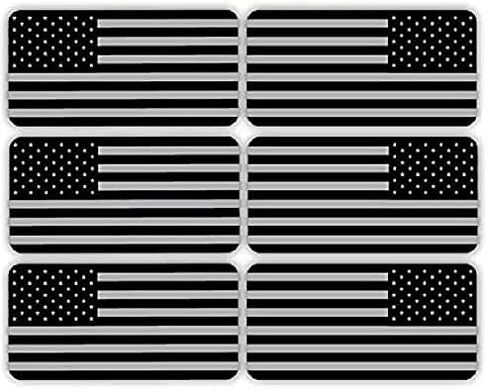 6 pcs REFLECTIVE USA Stealthy Flag Hard Hat Stickers, Black Ops Hardhat Decals | Tactical Morale Military Gear Labels | USA American Flag Helmet Toolbox in Saudi Arabia