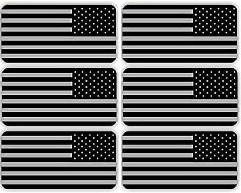 6 pcs REFLECTIVE USA Stealthy Flag Hard Hat Stickers, Black Ops Hardhat Decals | Tactical Morale Military Gear Labels | USA American Flag Helmet Toolbox in Saudi Arabia