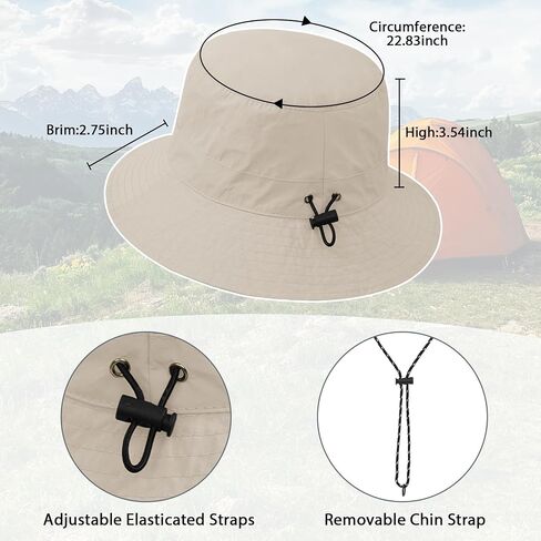 Zando Waterproof Bucket Hat for Woman Men Rain Hat UPF 50+ Sun Hats for Women Packable Outdoor Hiking Safari Fishing Hat in Kuwait