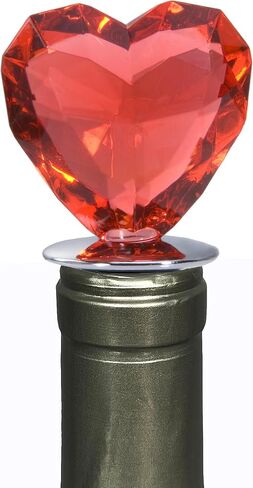Prodyne Acrylic Heart Bottle Stopper (Clear) in Saudi Arabia