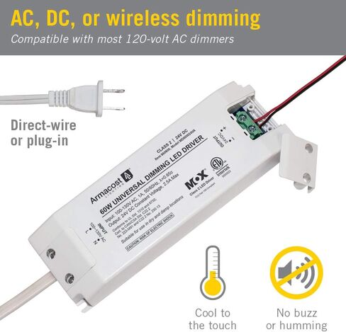 Armacost Lighting 860600 for LED Lighting, with Removable AC Cord, 60 Watt, White in Saudi Arabia