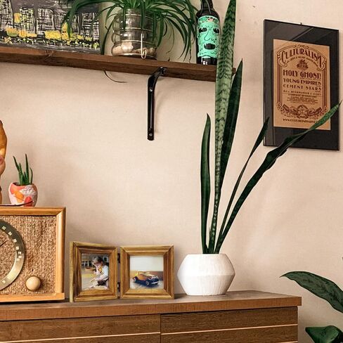 Horizontal 5X7 Picture Frames Double Hinged Wood Folding Photo Frames with Real Glass Front Fit for Desktop or Tabletop Display Pictures 4x6 with Mat or 5x7 Without Mat, Wood Grain XZON-H75X2 in Saudi Arabia