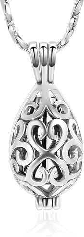 Cremation Urn Memorial Pendant Necklace with Hollow Urn Cremation Jewelry for Ashes Teardrop Keepsake Necklace Memorial Cremation Gift for Human Gift for Loss of Loved One in Saudi Arabia