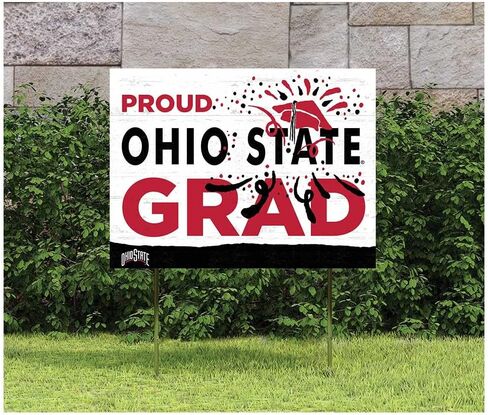 KH Sports 18x24 Lawn Sign Proud Grad With Logo Ohio State Buckeyes in Saudi Arabia
