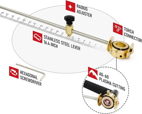 RX WELD PT-31 Plasma Cutter Torch Circinus Roller Guide Wheel Compass in Saudi Arabia