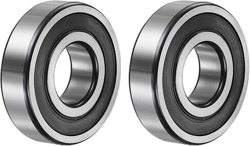 uxcell 6306-2RS Deep Groove Ball Bearing,2pcs 30 x 72 x 19mm C3 Double Rubber Sealed Chrome Steel Bearings,Black in Saudi Arabia