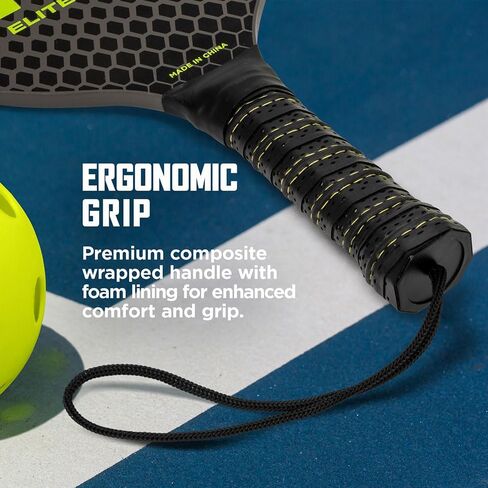 RBX Pickleball Set - (2) Premium Wooden Paddles, (2) X-40 Outdoor Balls, & Mesh Travel Bag - Outdoor Sport Games for Adults and Kids in Saudi Arabia