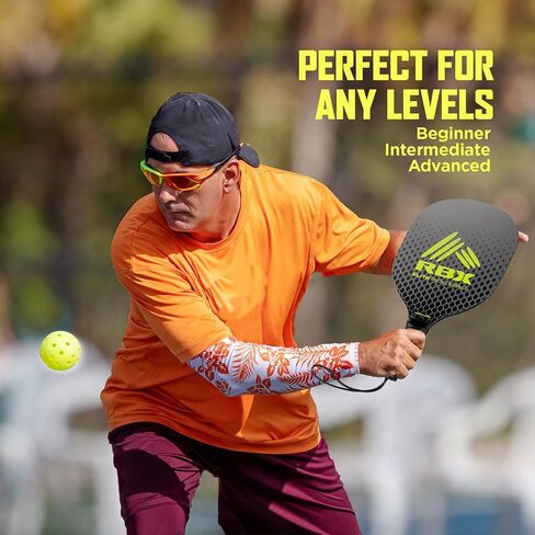 RBX Pickleball Set - (2) Premium Wooden Paddles, (2) X-40 Outdoor Balls, & Mesh Travel Bag - Outdoor Sport Games for Adults and Kids in Saudi Arabia