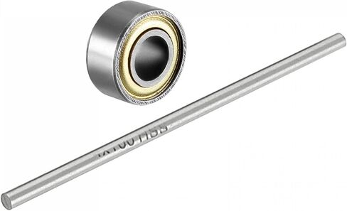 uxcell 20pcs 684ZZ Deep Groove Ball Bearings with 10pcs Round Shaft Rod in Saudi Arabia