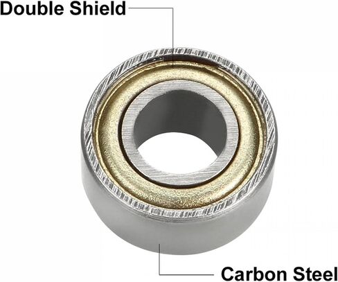 uxcell 20pcs 684ZZ Deep Groove Ball Bearings with 10pcs Round Shaft Rod in Saudi Arabia