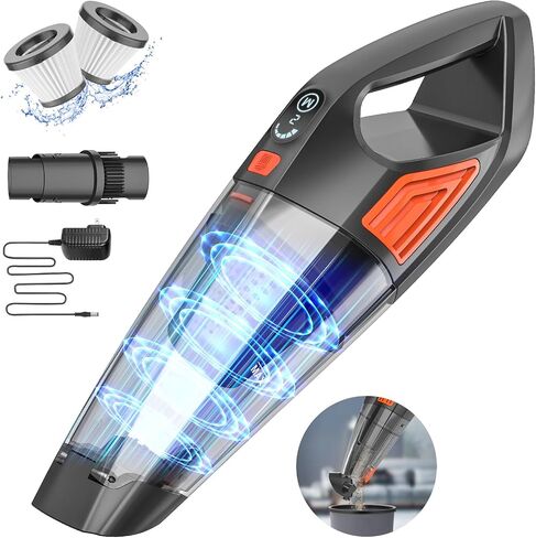 Handheld Vacuum Cordless Car Vacuum, Dust Buster Hand Vcauum Rechargeable with Large-Capacity Battery, Lightweight Rechargeable Powerful Portable Vacuum for Car, Home and Pet Hair in Saudi Arabia