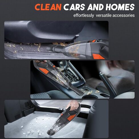 Handheld Vacuum Cordless Car Vacuum, Dust Buster Hand Vcauum Rechargeable with Large-Capacity Battery, Lightweight Rechargeable Powerful Portable Vacuum for Car, Home and Pet Hair in Saudi Arabia