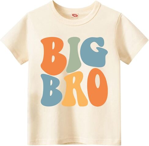 Big Brother Shirt for Toddler Baby Boy Big Bro Announcement T-Shirt Graphic Tee Short Sleeve Shirt in Saudi Arabia