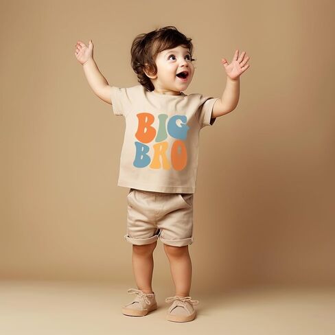 Big Brother Shirt for Toddler Baby Boy Big Bro Announcement T-Shirt Graphic Tee Short Sleeve Shirt in Saudi Arabia