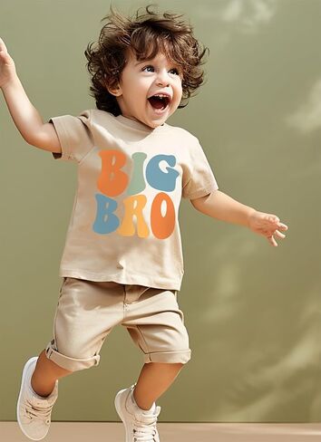 Big Brother Shirt for Toddler Baby Boy Big Bro Announcement T-Shirt Graphic Tee Short Sleeve Shirt in Saudi Arabia