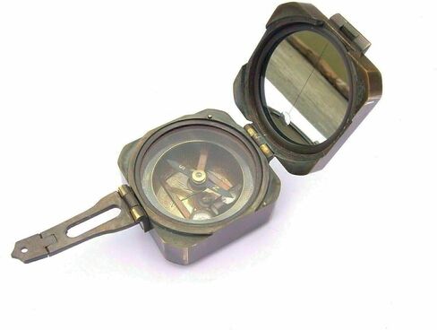 بوصلة كلفن آند هيوز الطبيعية من برونتون 1917، بوصلة تعدين نحاسية، بوصلة جيب نحاسية، أدوات ملاحة خارجية، بوصلة للتخييم والمشي لمسافات طويلة in Kuwait