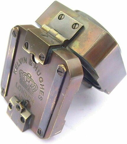 بوصلة كلفن آند هيوز الطبيعية من برونتون 1917، بوصلة تعدين نحاسية، بوصلة جيب نحاسية، أدوات ملاحة خارجية، بوصلة للتخييم والمشي لمسافات طويلة in Kuwait