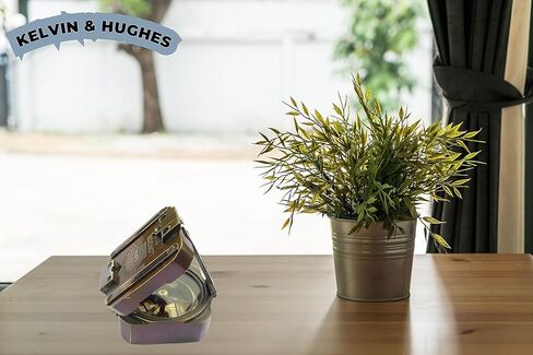 بوصلة كلفن آند هيوز الطبيعية من برونتون 1917، بوصلة تعدين نحاسية، بوصلة جيب نحاسية، أدوات ملاحة خارجية، بوصلة للتخييم والمشي لمسافات طويلة in Kuwait