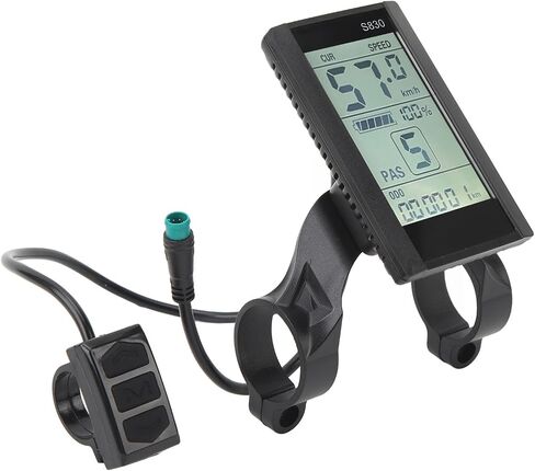 GLOGLOW Waterproof LCD Display Panel for Electric Bike and Scooter, 24V 36V 48V S830 Screen with Control and Connector Replacement, Electric Scooter Accessories in Saudi Arabia
