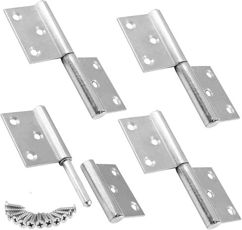 5 Inch Heavy Duty Lift Off Hinges, 304 Stainless Steel Detachable Door Hinge with 10 Mounting Countersunk Holes, Lift Off Hinges for Window Cabinet Door, Set of 4 in Saudi Arabia