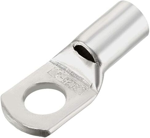uxcell Copper Wire Lugs,3AWG SC25-8,Bolt Hole,Battery Cable Ends Eyelets Crimp Tubular Ring Terminals Connectors Silver Tone 50Pcs in Saudi Arabia