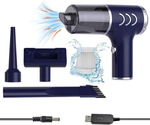 مكنسة كهربائية محمولة للسيارة 3 في 1 بقوة 12000 باسكال ومكنسة كهربائية ومنفضة هواء 7.4 فولت مكنسة كهربائية محمولة للرطب والجاف للسيارة والمنزل والمكتب والحيوانات الأليفة مع محرك بدون فرشاة in Kuwait