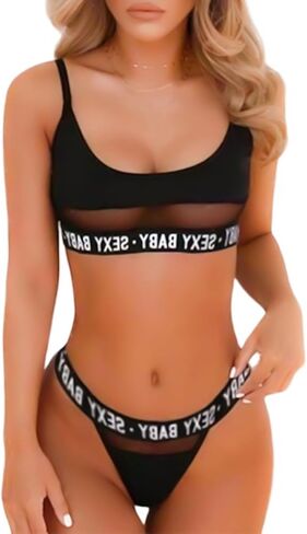 مجموعات بيكيني ثونغ بيكيني أسود للنساء، ملابس سباحة بيكيني مثيرة عالية الخصر للنساء 2024 in Kuwait
