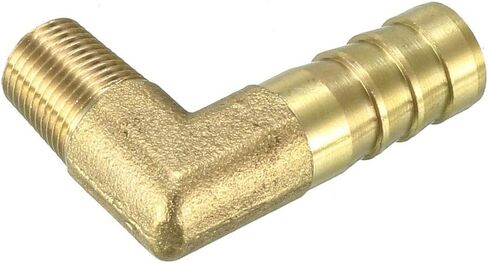uxcell Brass Barb Hose Fitting 90 Degree Elbow 8mm Barbed x 1/8 PT Male Connector in Saudi Arabia