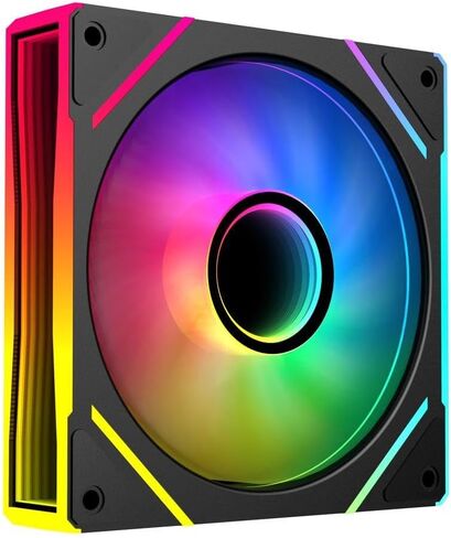 SAMA YF1203 Reverse PC Fan 120mm ARGB Case Cooler Fan,Infinity Mirror - PWM - Single Pack White in Saudi Arabia